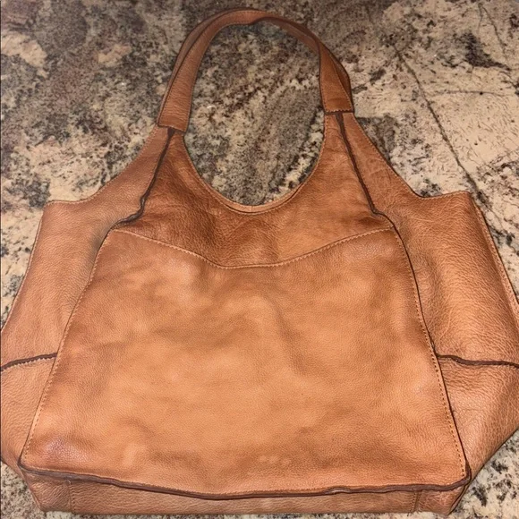 Lucky Brand Patti leather hobo tote in Topanga Tan. - Picture 13 of 16